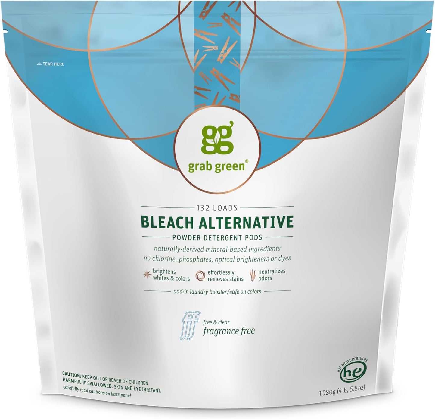 Grab Green Bleach Alternative Pods for Brightening Laundry