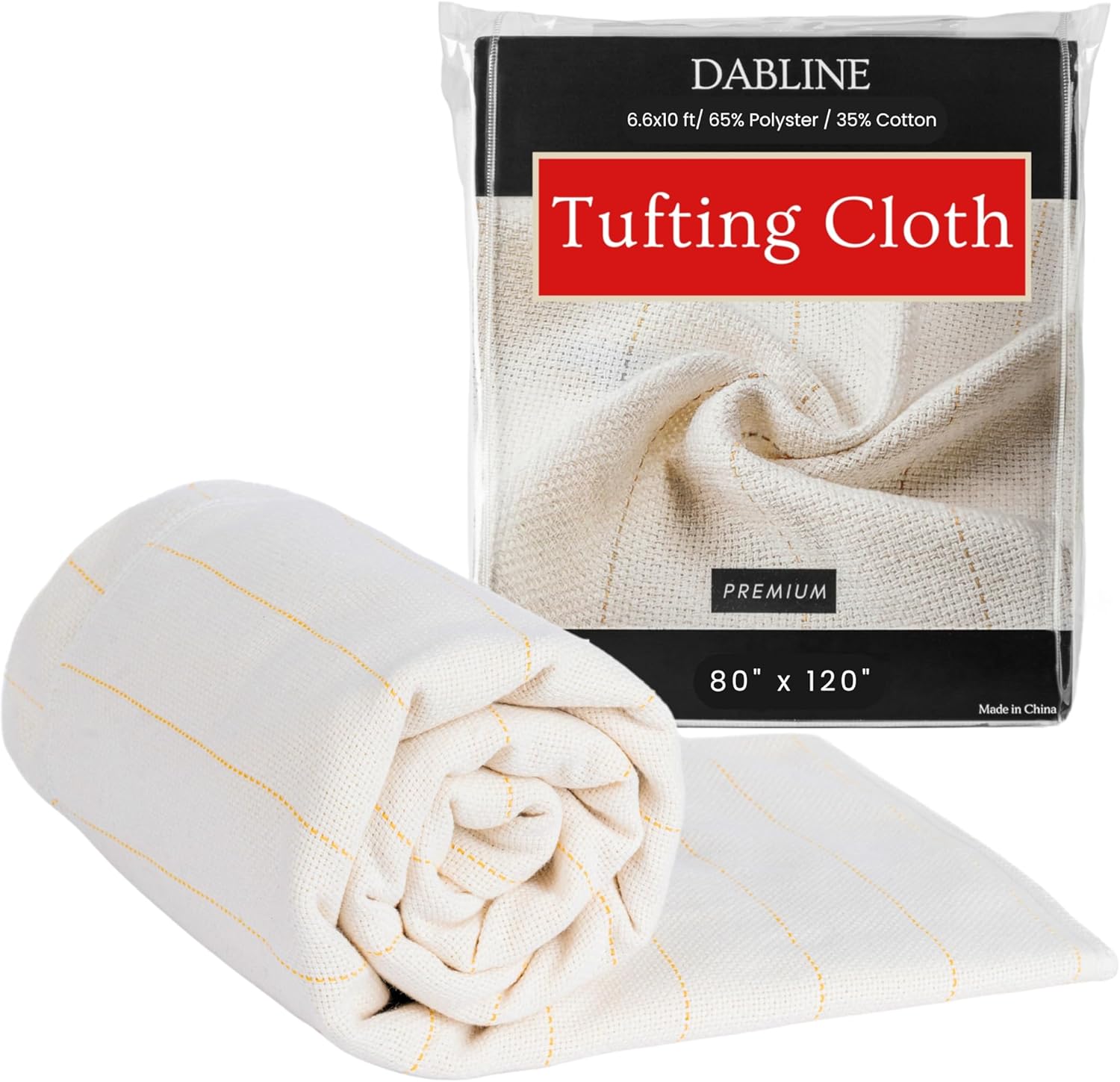 DABLINE Large Overlocking Tufting Cloth for Rug Making 80x120 in