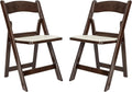 Folding Resin Event Chairs Set of 2 with 800LB Capacity