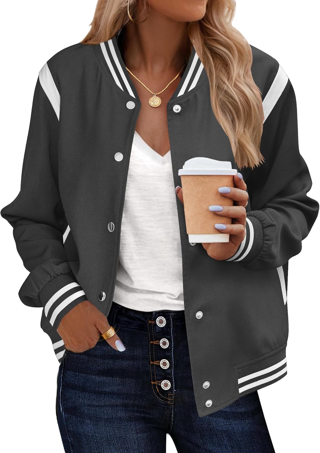 Zeagoo Bomber Jacket Women Casual Lightweight Fall Fashion 2025