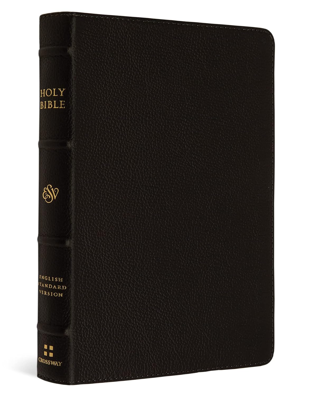 ESV Large Print Compact Bible in Deep Brown Buffalo Leather