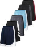 Mens Mesh Athletic Basketball Shorts 6 Pack - Quick Dry Value