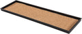 Rubber Boot Tray with Coir Insert - Fits 4 Pairs, Tan Coir