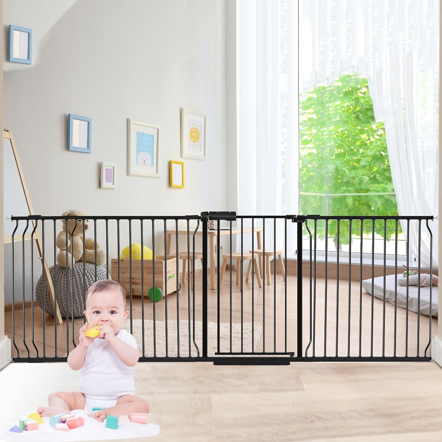 Extra Wide Baby Dog Gates for Doorways - Safe & Stylish Design