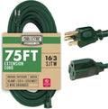 75 Foot Outdoor Extension Cord by Cablectric - Perfect for Lights