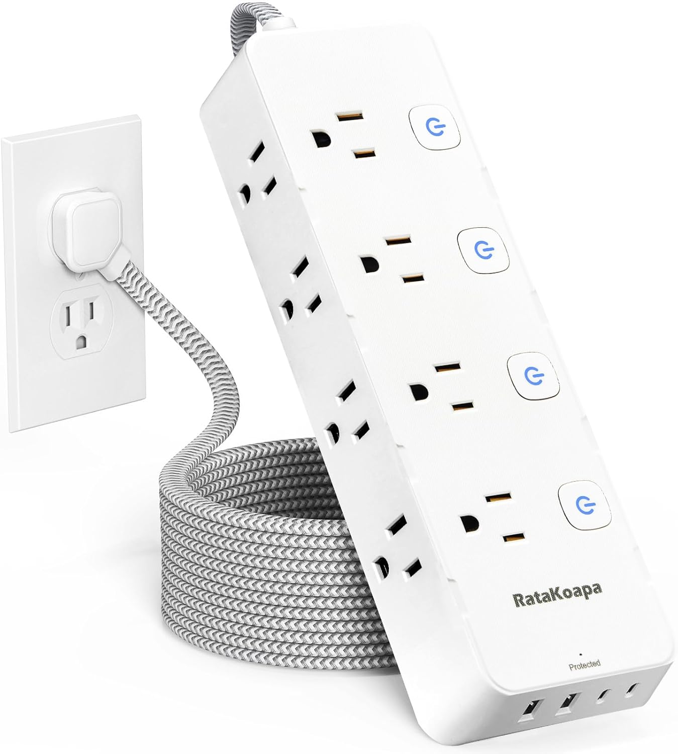 Power Strip Desk Extender with USB-C Ports