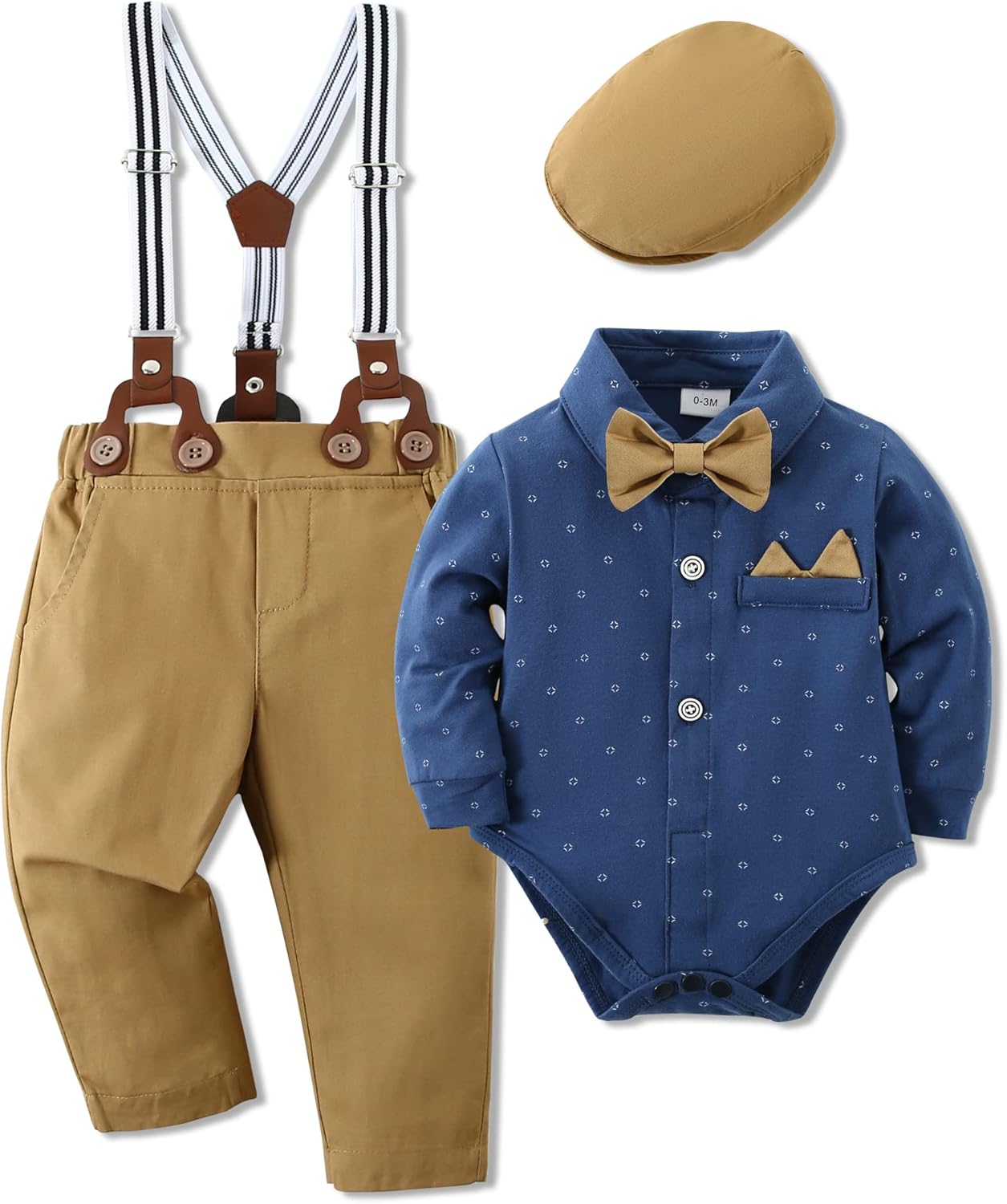 WESIDOM Baby Boy Clothes 0-18M Stylish Infant Gentleman Outfit