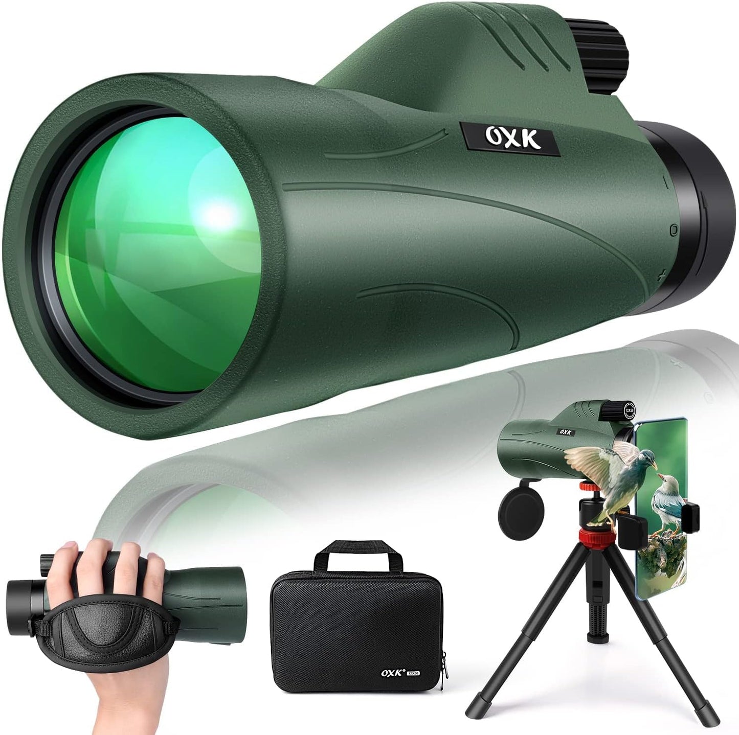 12x56 High Power Monocular Telescope for Bird Watching & More