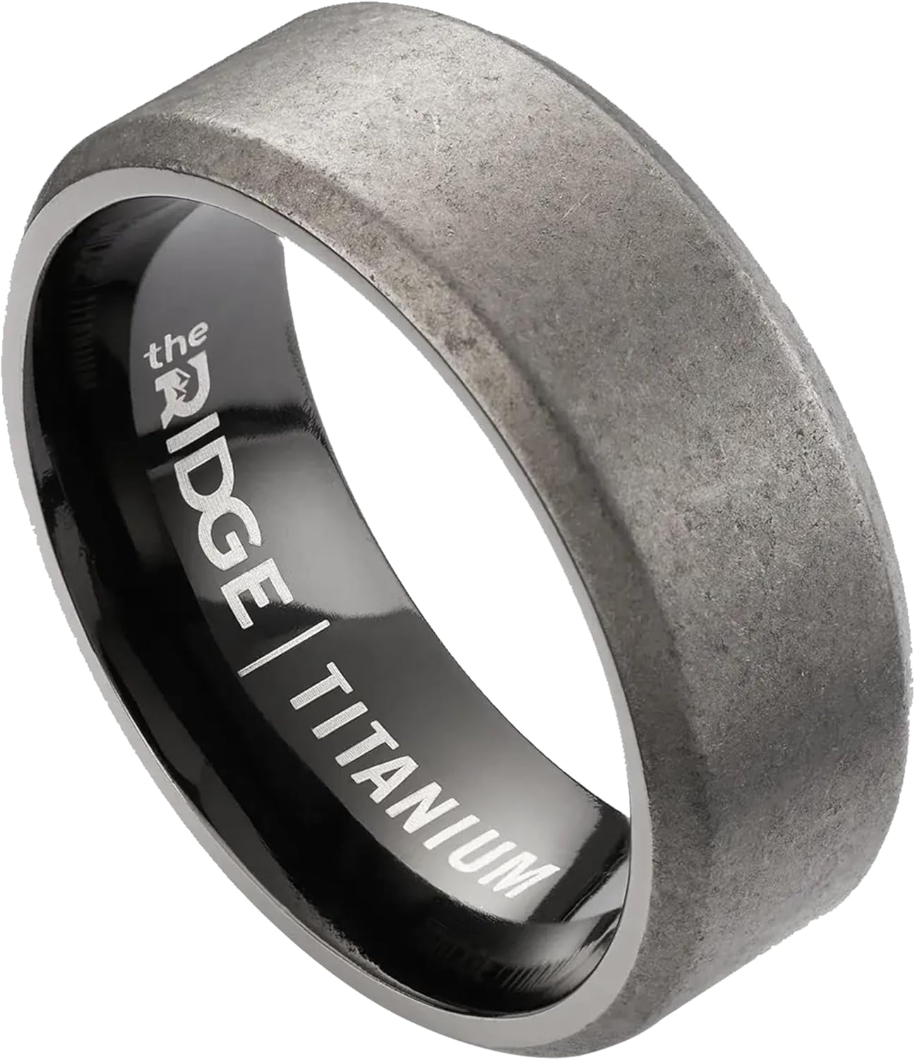The Ridge Tungsten Rings For Men - Durable Beveled Wedding Band
