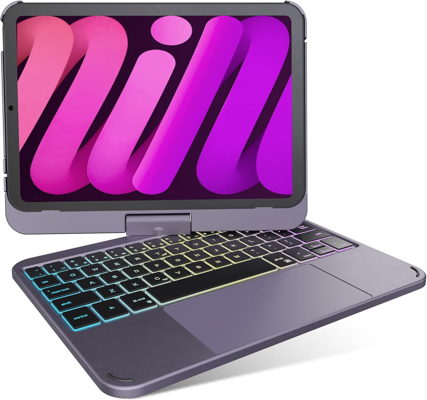 Swivel Keyboard Case for iPad Mini 7th/6th Gen with Trackpad