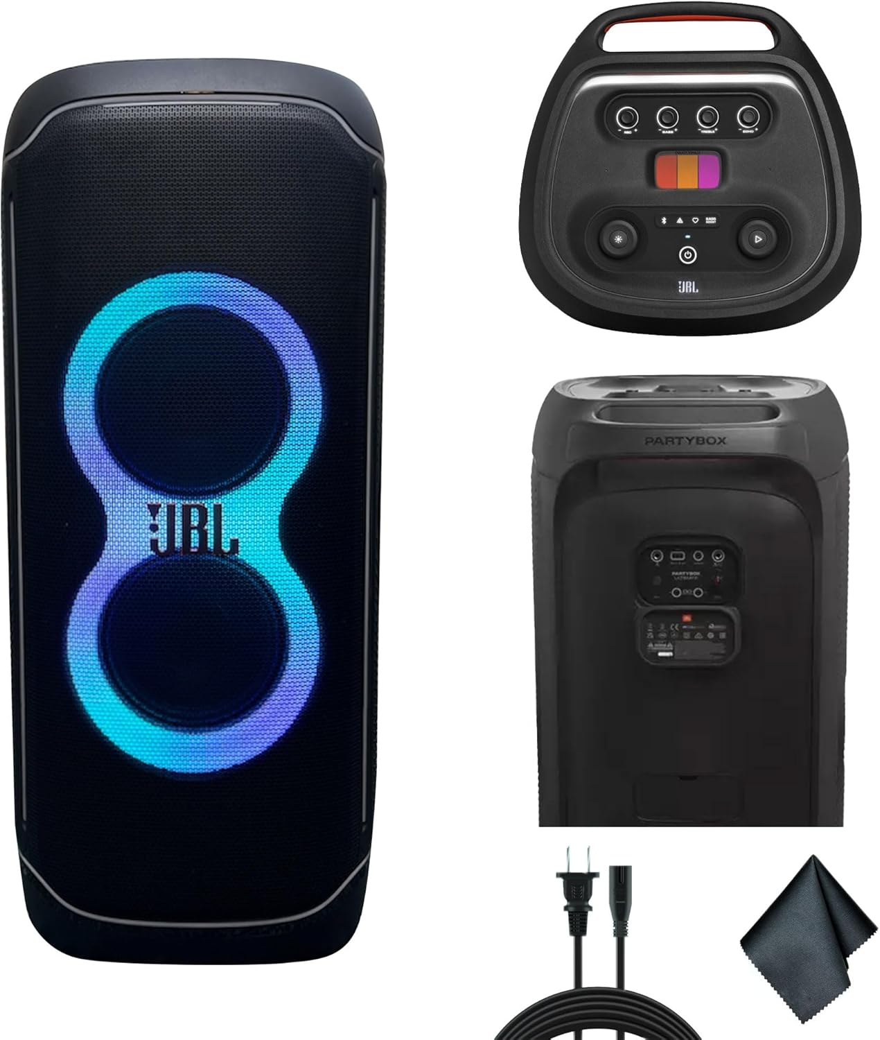 JBL PartyBox 1100W Speaker - Splashproof, Powerful Sound & Light Show