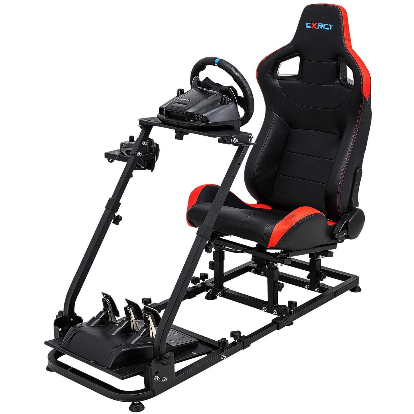 CXRCY Racing Sim Cockpit Stand with Comfortable Seat for Gamers