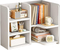 Desk Shelf Small Bookshelf - Compact Wooden Desk Hutch for Organized
