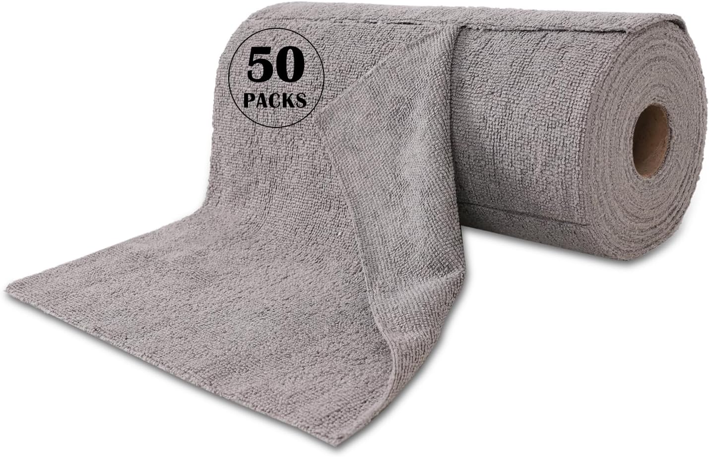 50 Pack Reusable Microfiber Cleaning Cloths - Absorbent Towels for Kitchen & Car