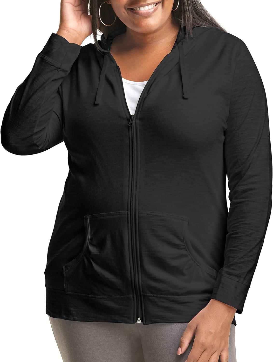 Just My Size Plus Size Zip Hoodie - Cozy Comfort!