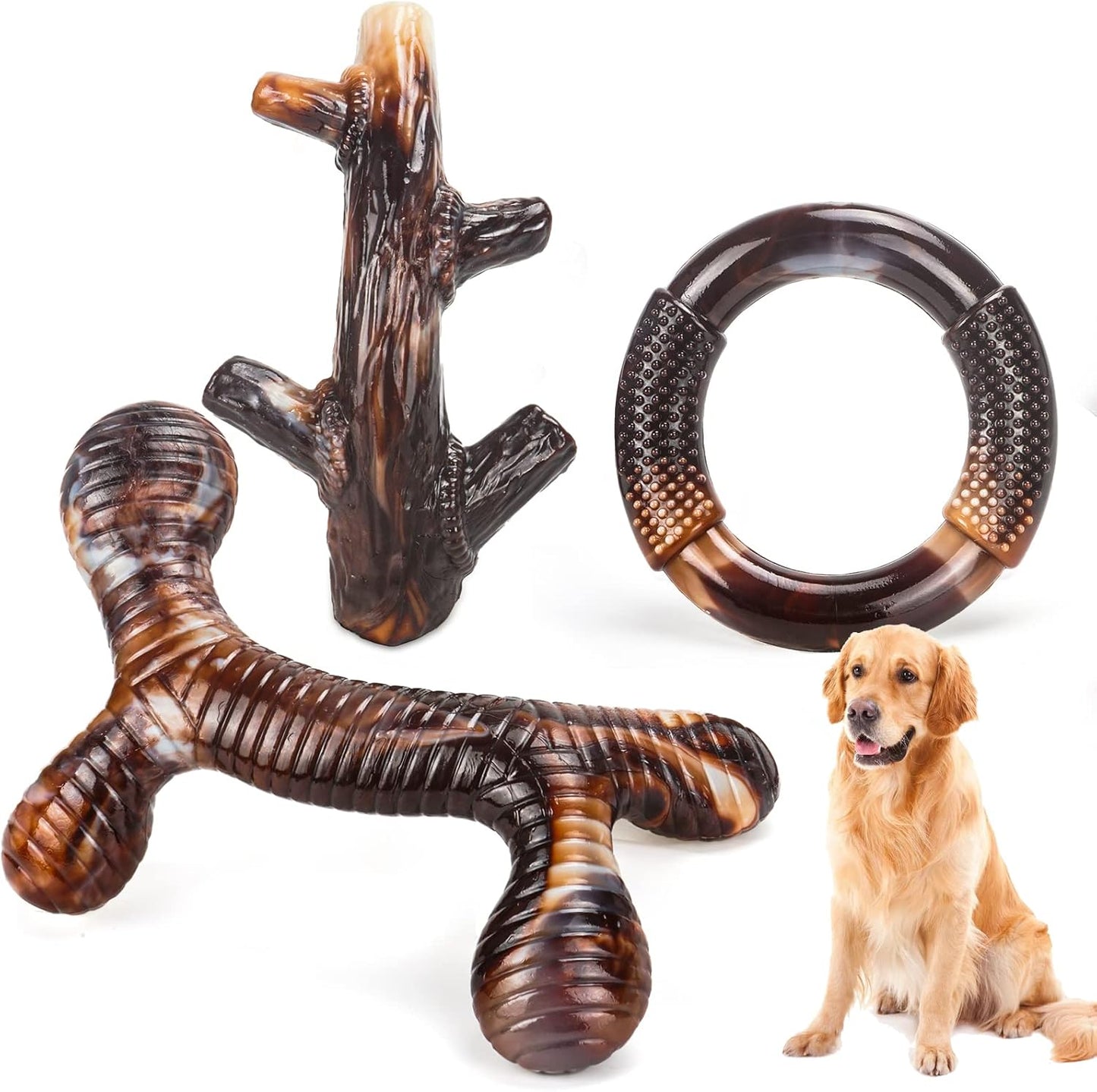 Indestructible Bacon Flavor Chew Toys for Aggressive Chewers