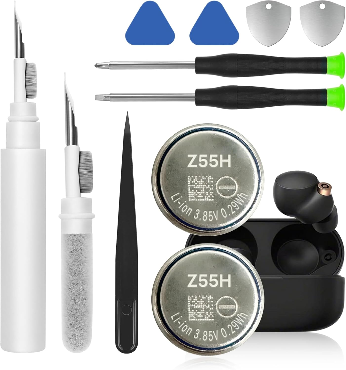 Improved Performance: 2Pack Z55H 75mAh Battery for Sony WF-1000XM4 Earbuds