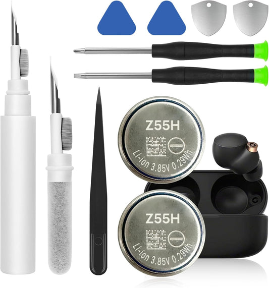 Improved Performance: 2Pack Z55H 75mAh Battery for Sony WF-1000XM4 Earbuds