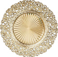 13inch Round Hollowed Out Flower Charger Plates Set of 8 - Elegant