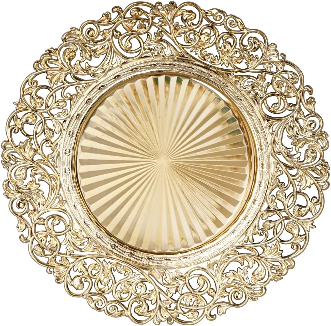 13inch Round Plastic Charger Plates for Elegant Events and Dinners