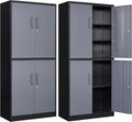 Letaya Metal Storage Cabinets with Lock Door and Shelves - Heavy Duty