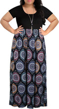 Plus Size Maxi Dress Chevron Print with Pockets - Flattering Fit Shoes