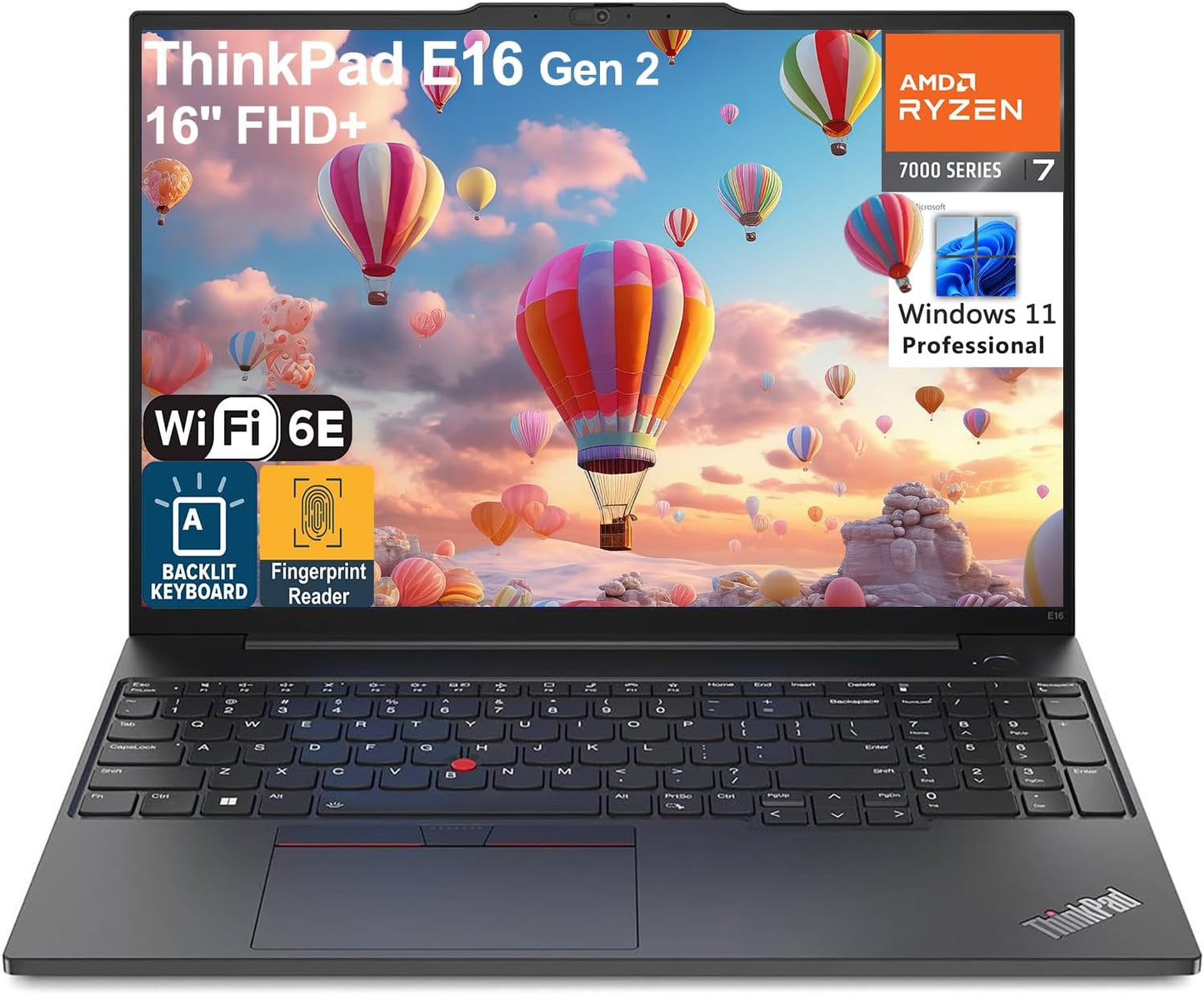 Lenovo ThinkPad E16 G2 16in FHD+ Business Laptop with Ryzen 7