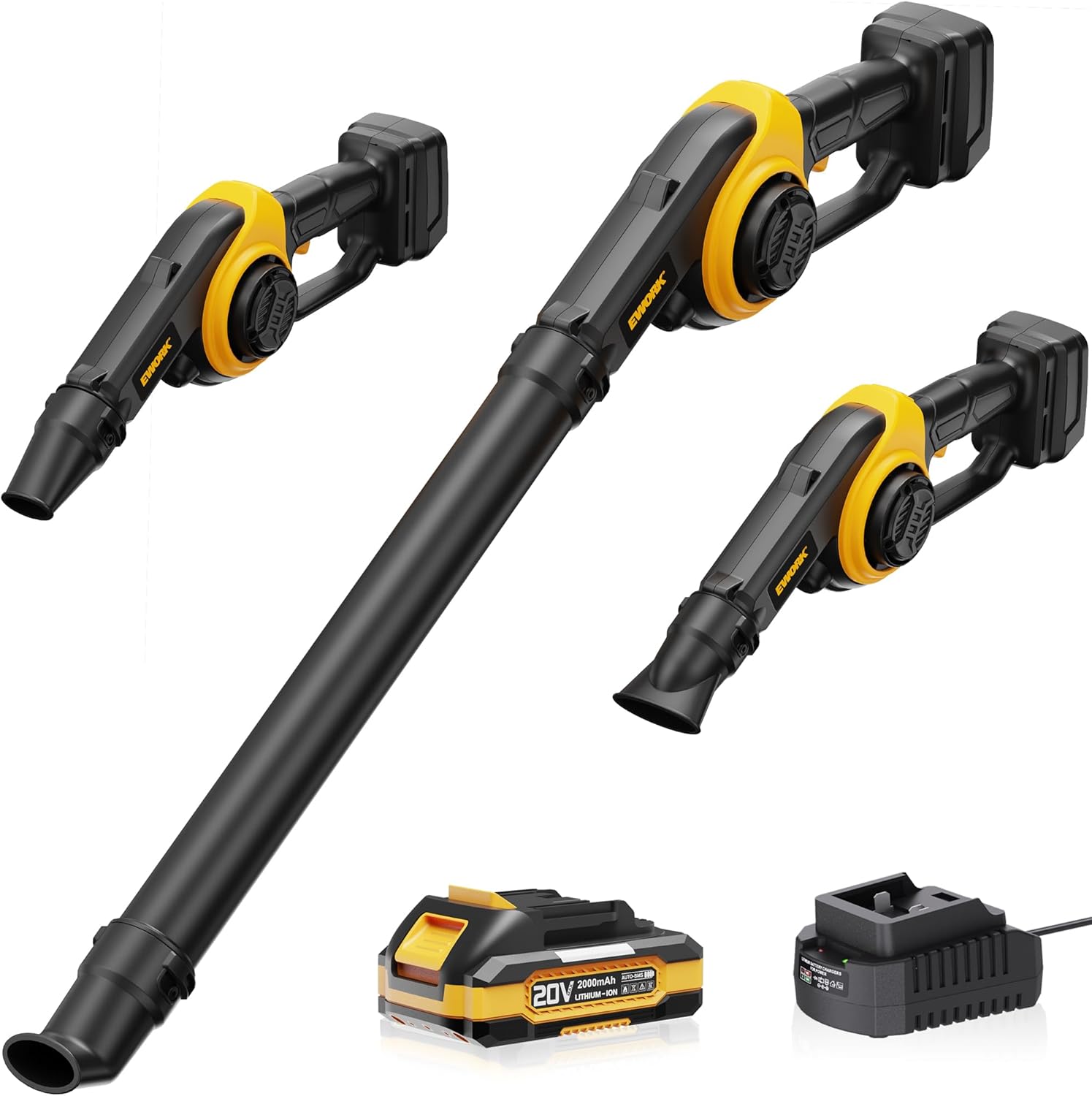 EWORK Small Leaf Blower Cordless 20V 200MPH for Lawn Care
