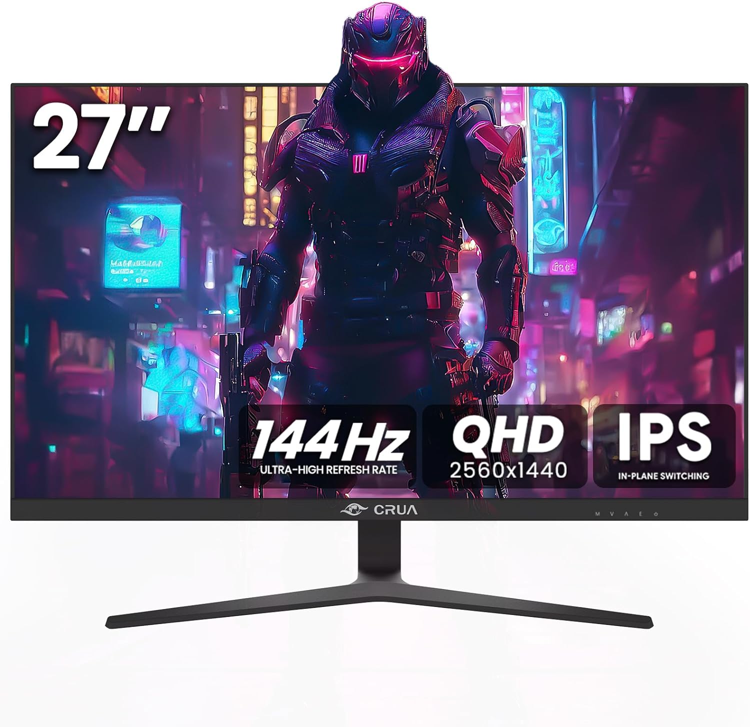 CRUA 27 QHD Gaming Monitor - 144Hz Refresh Rate