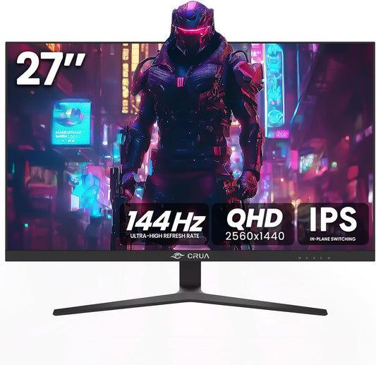 CRUA 27 QHD Gaming Monitor - 144Hz Refresh Rate