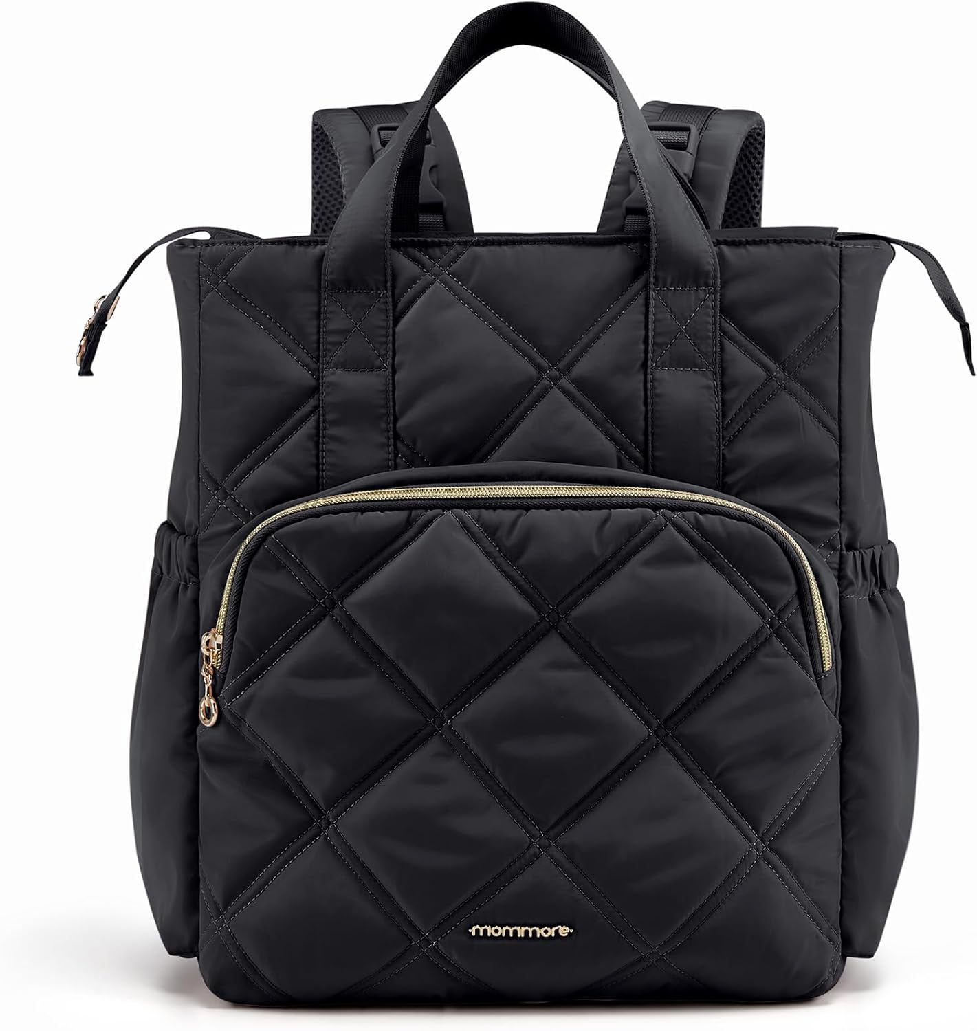 mommore Quilted Diaper Bag Backpack for Stylish Parents