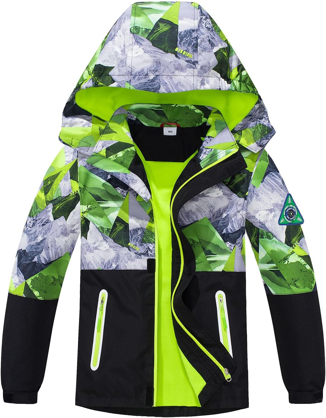 MGEOY Boys Girls Rain Jackets Lightweight Waterproof Hooded Raincoats