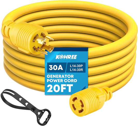 Kohree 30 Amp Generator Extension Cord 20FT for Power Outages
