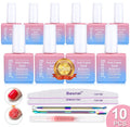 Gel Nail Polish Remover 10 Pack - Quick, Non-Irritating Removal