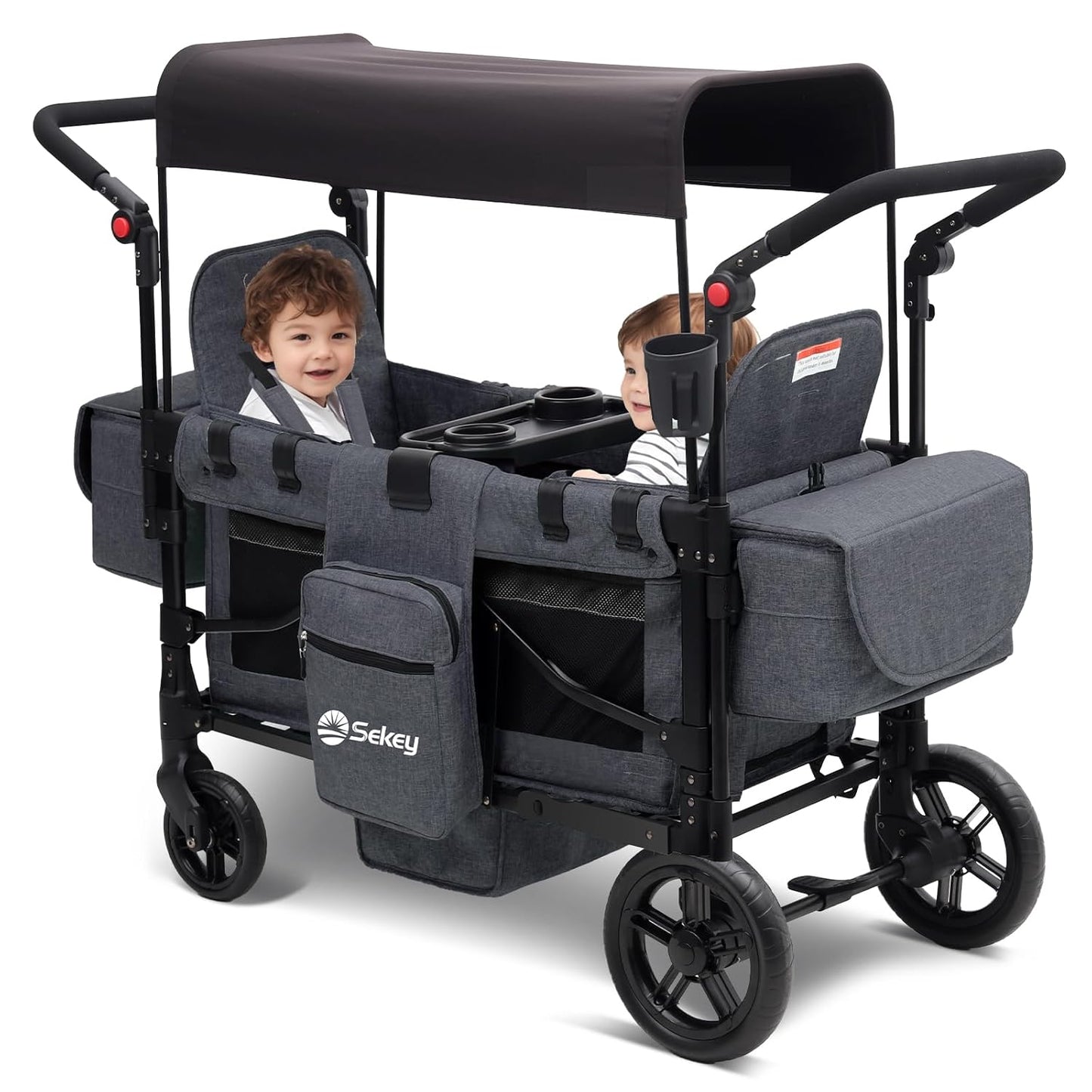 Luxury 4-in-1 Stroller Wagon for 2 Kids by Sekey - Premium Quality
