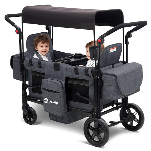 Luxury 4-in-1 Stroller Wagon for 2 Kids by Sekey - Premium Quality