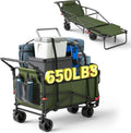 LEVELEVE Heavy Duty Folding Wagon 2-in-1 Collapsible Cart - Versatile