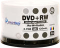 Smartbuy 100 Pack DVD+RW 4X 4.7GB White Inkjet Hub Printable