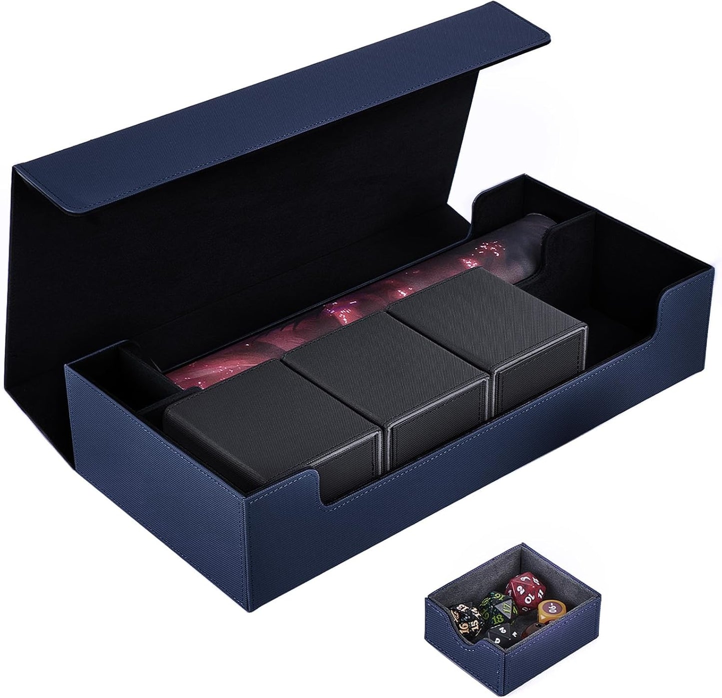 Scimi Card Mat Case Holds 800+ Sleeved Cards - Blue/Black