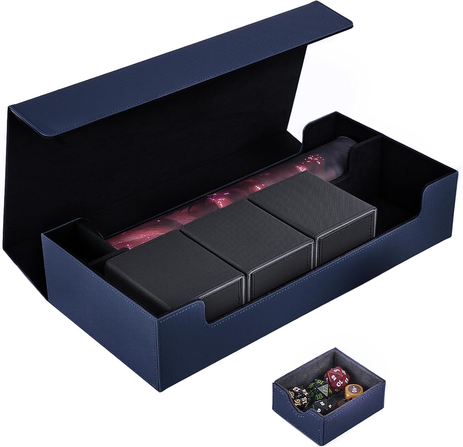 Scimi Card Mat Case Holds 800+ Sleeved Cards - Blue/Black