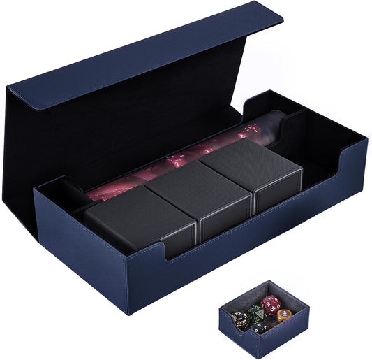 Scimi Card Mat Case Holds 800+ Sleeved Cards - Blue/Black