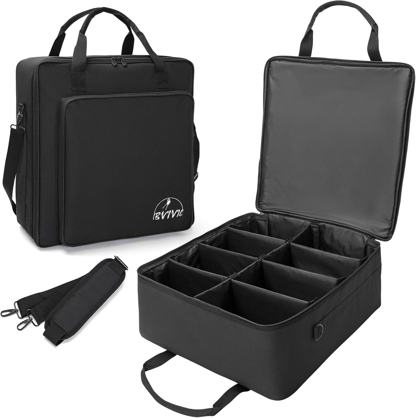 8 Par Spotlight Bag for Stage Lighting with Padded Dividers