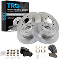 TRQ Front and Rear Brake Pad & Rotor Kit Compatible with 2016-19