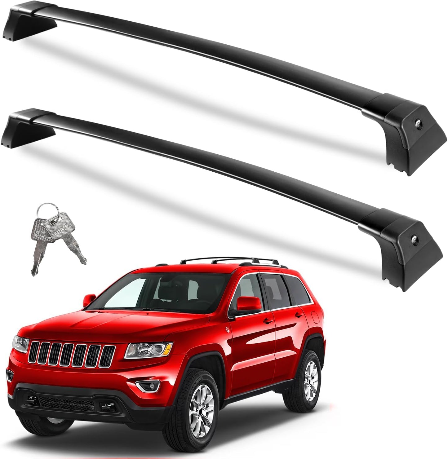 Heavy Duty Lockable Roof Rack Cross Bars for Jeep Grand Cherokee