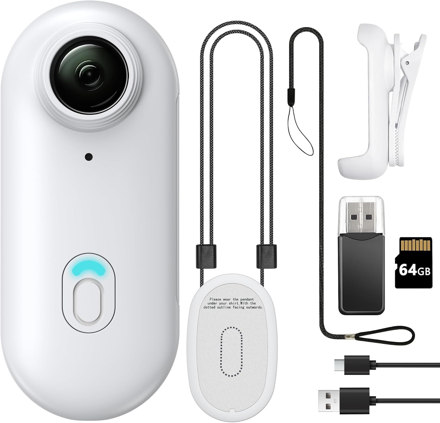 64GB FHD 1080P Mini Body Camera for Hands-Free Recording