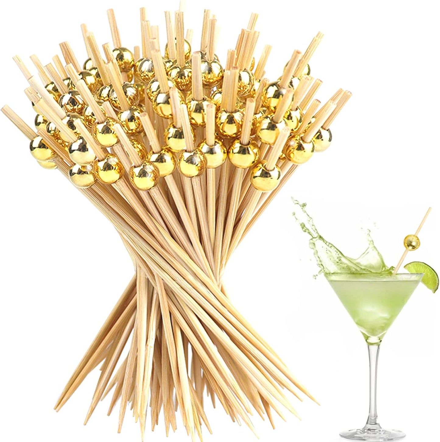 Golden Cocktail Picks - Elevate Your Appetizers