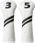 Golf Club Covers for Woods and Driver - Premium PU Leather