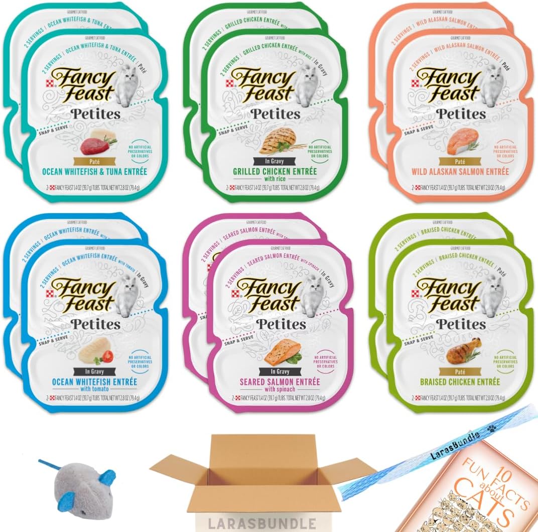 Fancy Feast Petites Wet Cat Food Variety Pack for Gourmet Meals