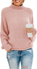 Dokotoo Womens Turtleneck Cable Knit Oversized Sweater - Chunky Cozy