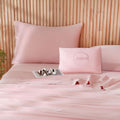 100% Cotton Sateen Sheet Set Queen - Dusty Pink, 300 TC - Deep Pocket